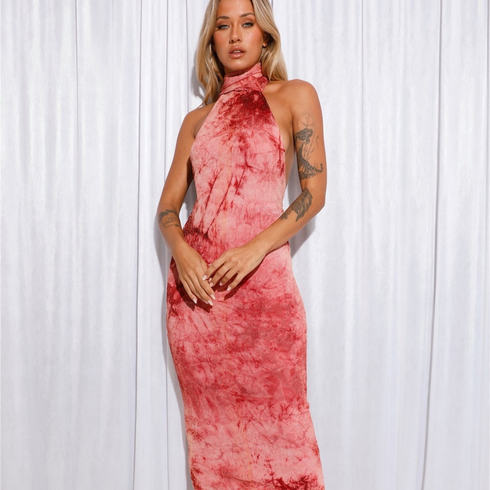 Hello Molly Red backless maxi dress